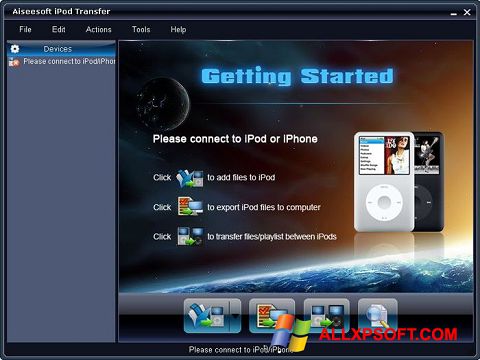 Captură de ecran iPhone PC Suite pentru Windows XP