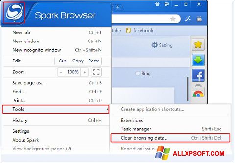 Captură de ecran Spark pentru Windows XP