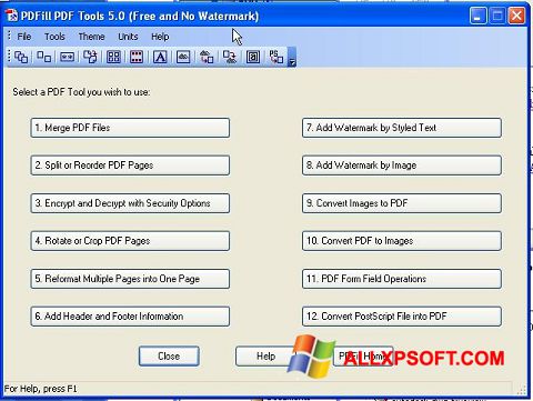 Captură de ecran Pdf995 pentru Windows XP