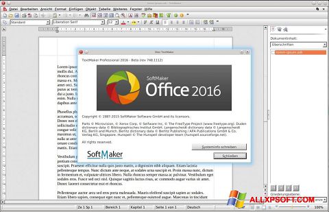 Captură de ecran SoftMaker Office pentru Windows XP