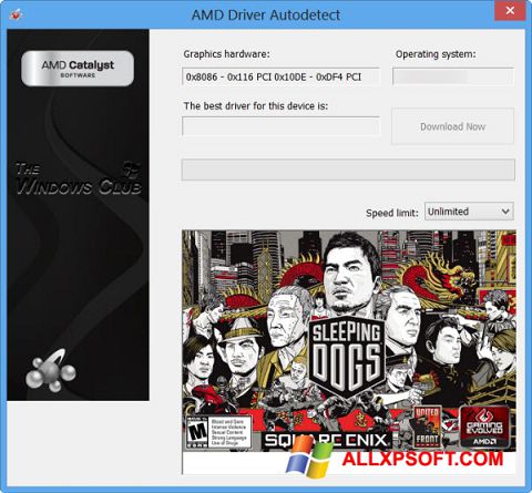 Captură de ecran AMD Driver Autodetect pentru Windows XP