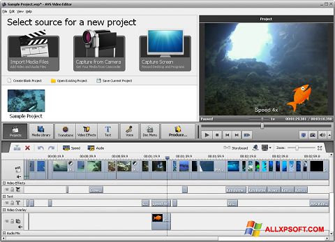 Captură de ecran AVS Video Editor pentru Windows XP