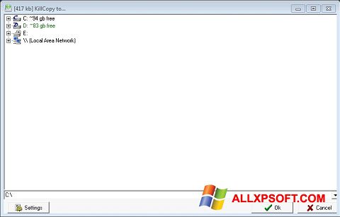 Captură de ecran KillCopy pentru Windows XP