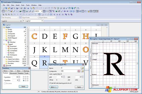 Captură de ecran Font Creator pentru Windows XP