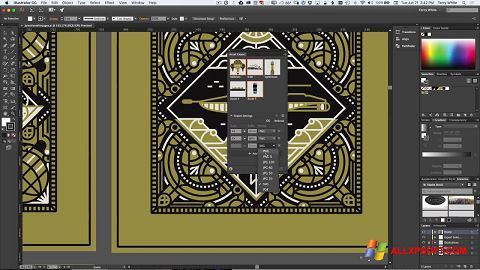 Captură de ecran Adobe Illustrator pentru Windows XP