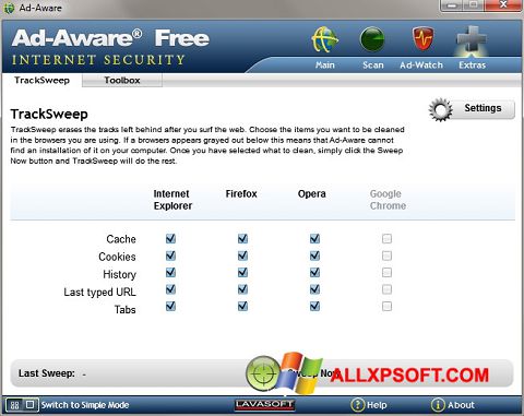 Captură de ecran Ad-Aware pentru Windows XP