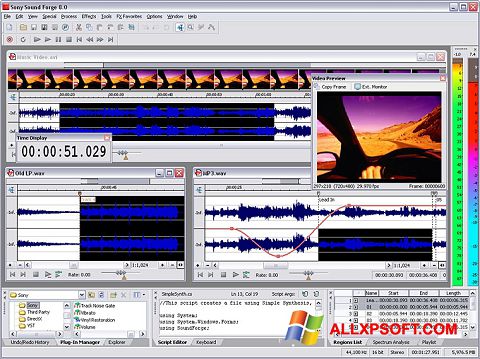 Captură de ecran Sound Forge pentru Windows XP