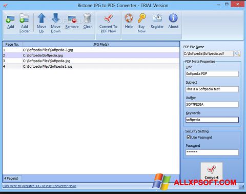 Captură de ecran Image To PDF Converter pentru Windows XP
