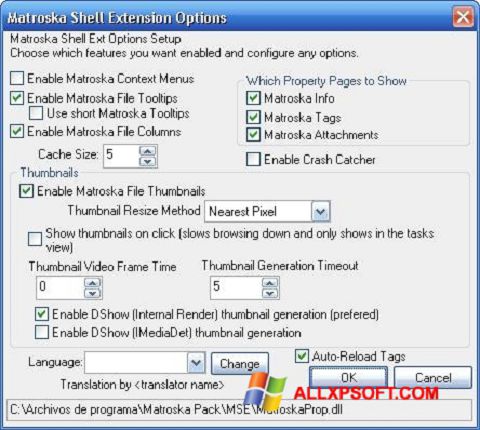 Captură de ecran Matroska Pack Full pentru Windows XP
