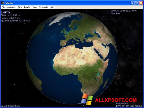 Captură de ecran Celestia pentru Windows XP