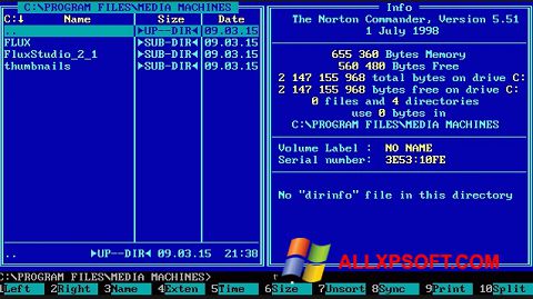 Captură de ecran Norton Commander pentru Windows XP