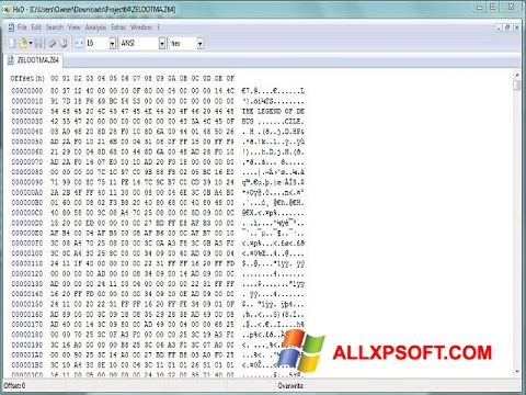 Captură de ecran HxD Hex Editor pentru Windows XP