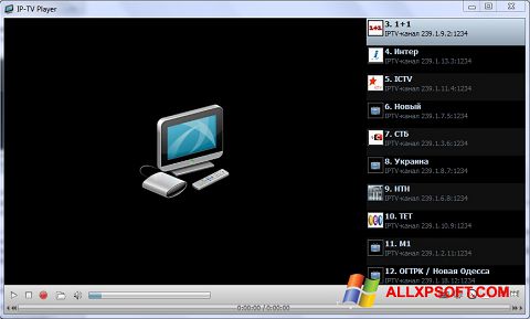 Captură de ecran IP-TV Player pentru Windows XP