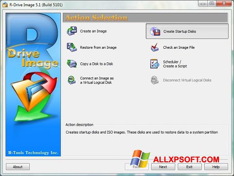 Captură de ecran R-Drive Image pentru Windows XP