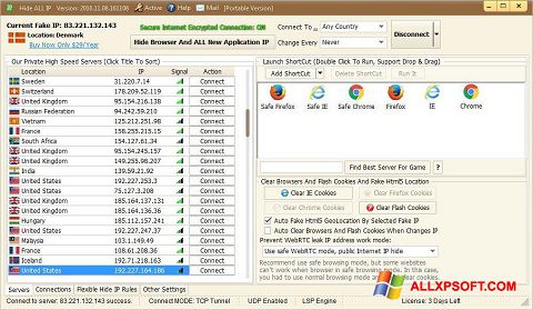 Captură de ecran Hide ALL IP pentru Windows XP