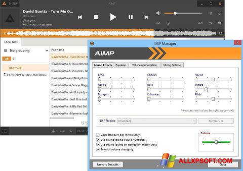 Captură de ecran AIMP pentru Windows XP