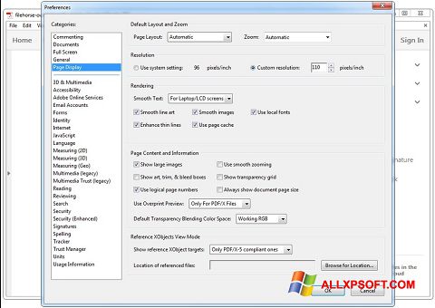 Captură de ecran Adobe Acrobat Reader DC pentru Windows XP