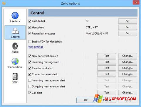 Captură de ecran Zello pentru Windows XP