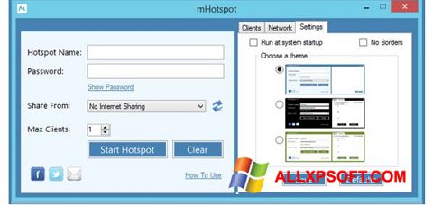 Captură de ecran mHotspot pentru Windows XP