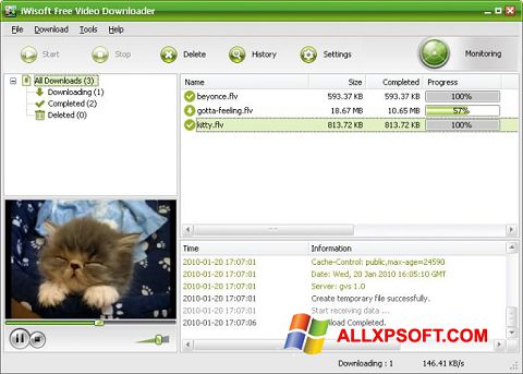 Captură de ecran Free Video Catcher pentru Windows XP