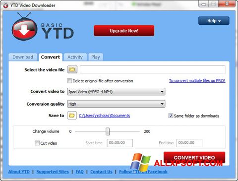 Captură de ecran YTD Video Downloader pentru Windows XP
