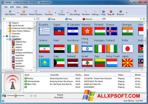 Captură de ecran RarmaRadio pentru Windows XP