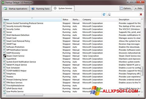 Captură de ecran Startup Delayer pentru Windows XP