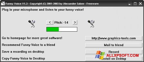 Captură de ecran Funny Voice pentru Windows XP