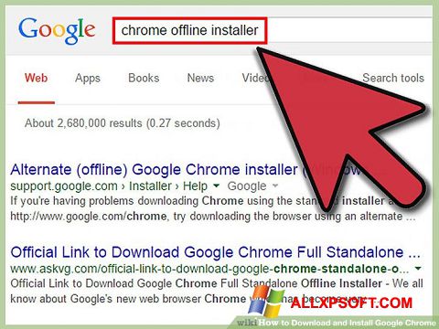 Captură de ecran Google Chrome Offline Installer pentru Windows XP