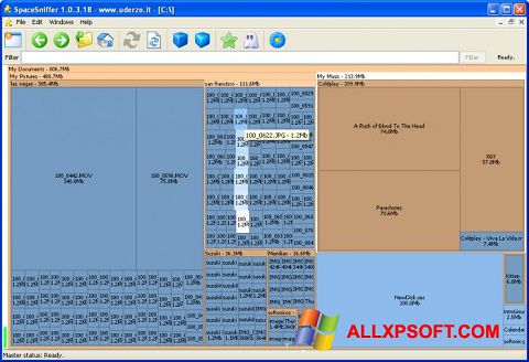 Captură de ecran SpaceSniffer pentru Windows XP