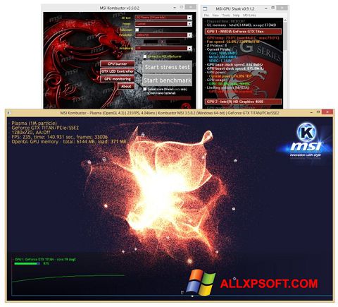 Captură de ecran MSI Kombustor pentru Windows XP