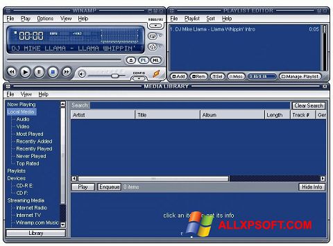 Captură de ecran Winamp Lite pentru Windows XP