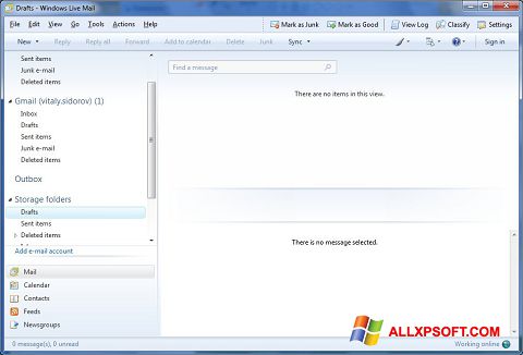 Captură de ecran Windows Live Mail pentru Windows XP
