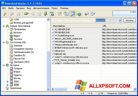 Captură de ecran Download Master pentru Windows XP