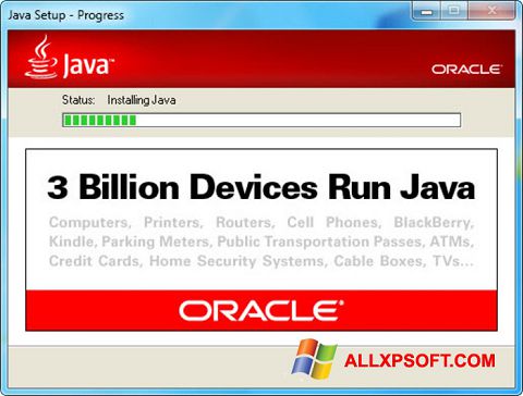 Captură de ecran Java Runtime Environment pentru Windows XP