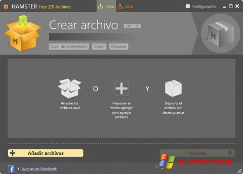 Captură de ecran Hamster Free ZIP Archiver pentru Windows XP