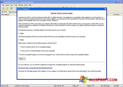 Captură de ecran CommView for WiFi pentru Windows XP