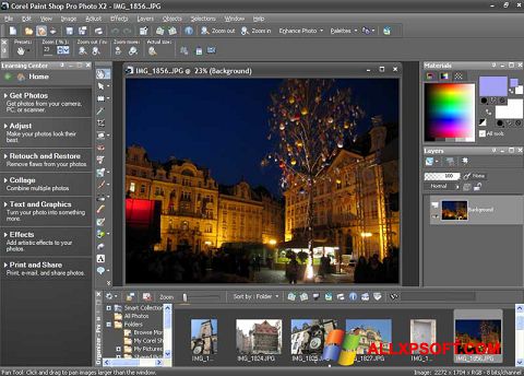 Captură de ecran PaintShop Pro pentru Windows XP