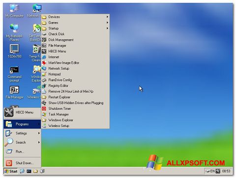 Captură de ecran Hirens Boot CD pentru Windows XP