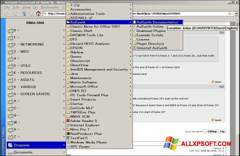 Captură de ecran AviSynth pentru Windows XP