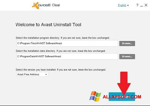 Captură de ecran Avast Uninstall Utility pentru Windows XP