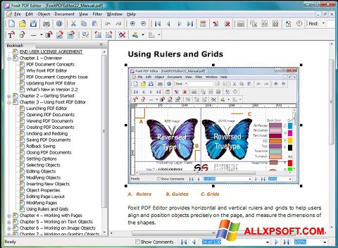 Captură de ecran Foxit PDF Editor pentru Windows XP