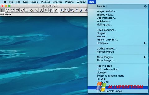 Captură de ecran ImageJ pentru Windows XP