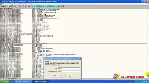 Captură de ecran PDF2Word pentru Windows XP