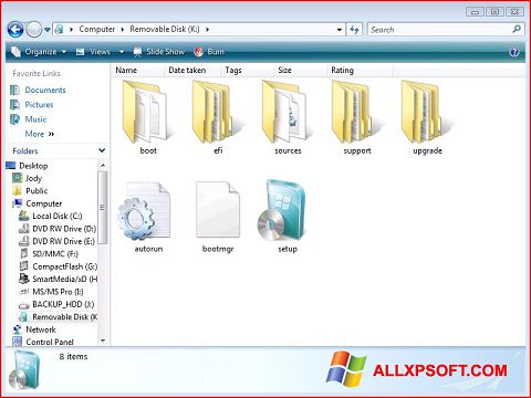 Captură de ecran Windows 7 USB DVD Download Tool pentru Windows XP