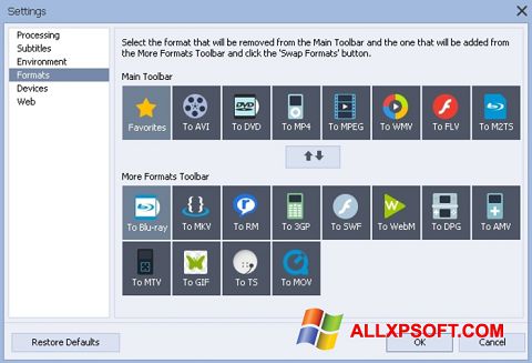 Captură de ecran AVS Video Converter pentru Windows XP
