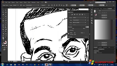 Captură de ecran Adobe Illustrator CC pentru Windows XP
