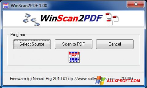 Captură de ecran WinScan2PDF pentru Windows XP