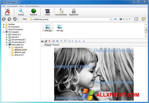 Captură de ecran File Repair pentru Windows XP