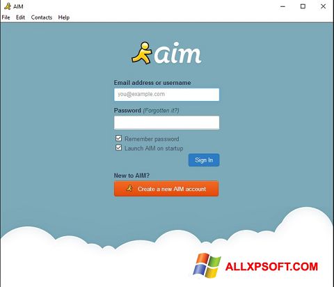 Captură de ecran AOL Instant Messenger pentru Windows XP